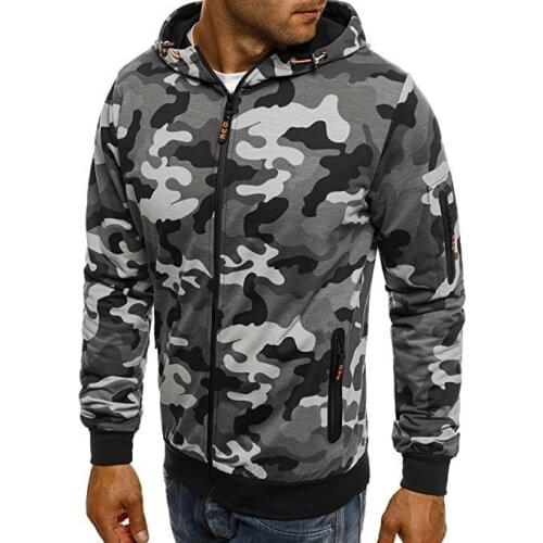 Camouflage Running fitness Jacket Men Camo Hooded Coats Military Sports Gym Jacket Men Streetwear Outerwear Tracksuit coat