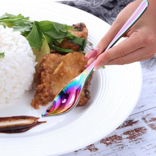 Long Handle Duck Mouth Sauce Spoon Scoop Stainless Steel Coffee Spoon Chef Mini Cake Decoration Pencil Tableware Cooking Tool