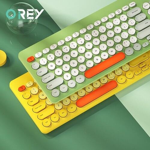 2.4G Wireless Gaming Keyboard and Mouse Set Round Keycap Silent Wireless Keyboard Mouse Combo For Computer Laptop PC Gamer