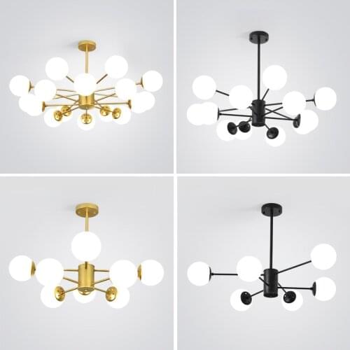 Nordic Simple Pendant Lights Living Room Decor Chandelier Lighting Modern Restaurant Light Fixtures LED Glass Ball Hanging Lamp