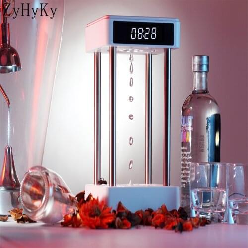 New Night Light Anti-Gravity Light Water Drop Suspension Water Drop Time Hourglass Fountain Light Cat And Dog Water Feeder