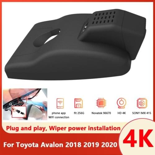 New! Easy to install Car DVR Video Recorder Dash Cam Camera For Toyota Avalon 2018 2019 2020 hd 2160p Novatek 96670 + SONY MX415