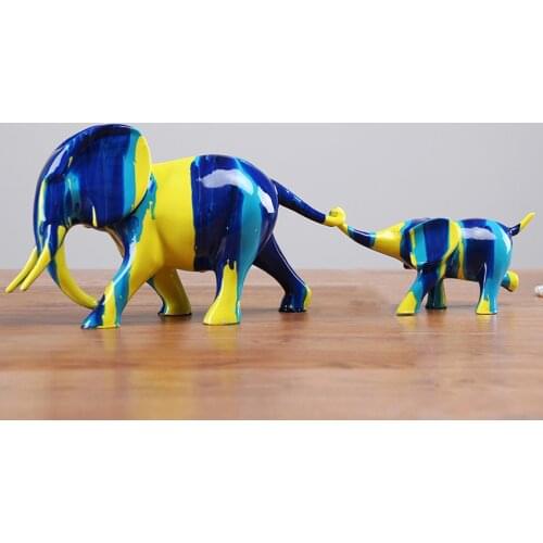 NEW CREATIVE ANIMAL RESIN ELEPHANT MINIATURE GARDEN DECOR STATUE BIRTHDAY GIFT TABLETOP FURNISHING ARTICLES HOME ACCESSORIES