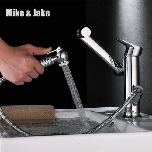 New fortune cat kitchen faucet pull out sink tap chrome kitchen sink faucets wash basin sink crane kitchen hot and cold tap
