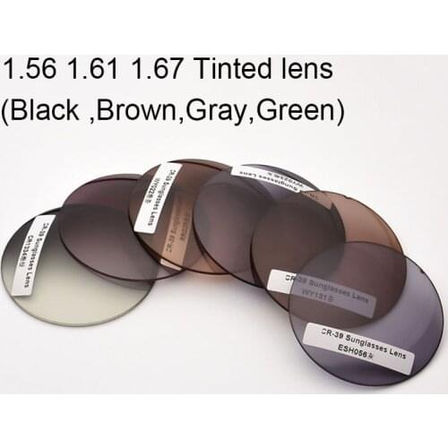 1.56 1.61 1.67 Prescription Tinted Lens Myopia reading Sunglasses Lens Resin Gradient Brown Grey Glasses 0-800 diopters