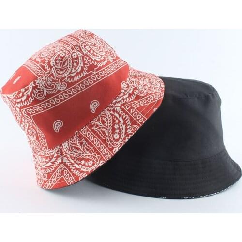 2020 New Fashion Vintage Print Bucket Hats Reversible Bob Chapeau Femme Hip hop Caps Gorro Men Fisherman Hat