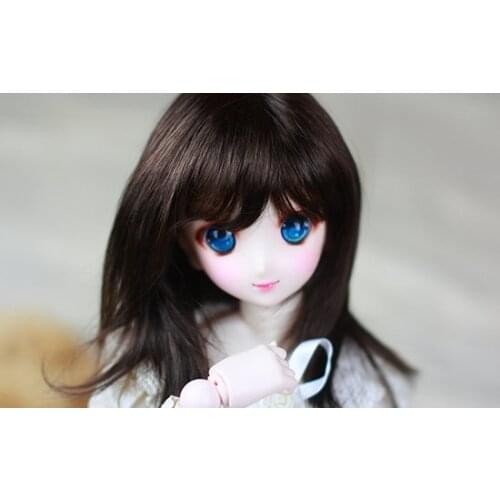 BJD Doll Wig suitable for 1-31-4 imitation mohair brown black shoulder soft long hair doll accessories
