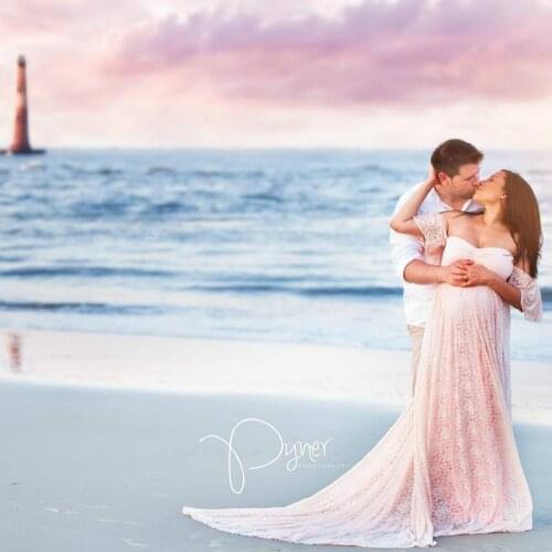 Sexy Lace Maxi Gown Maternity Photography Props Pregnancy Dress Maternity Dresses for Photo Shoot Pregnant Women Gown Clothes