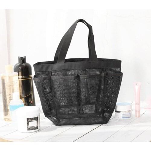 Mesh Shower Caddy Portable for College Dorm Large Bathroom Tote Bag Durable with 8 Pockets LB88