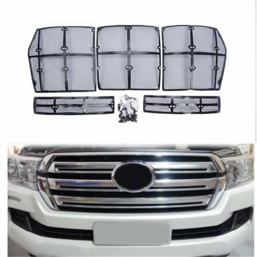 4pcs Car Front Grill Insect Net Insect Screening Mesh For Toyota Land Cruiser 200 LC200 FJ200 2016-2019