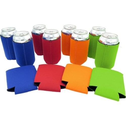Foldable Neoprene Can Cooler Beer Soda Neoprene Can Cooler Stubby Holder Beer Cosy Chilling Wrap Colorful LX7283