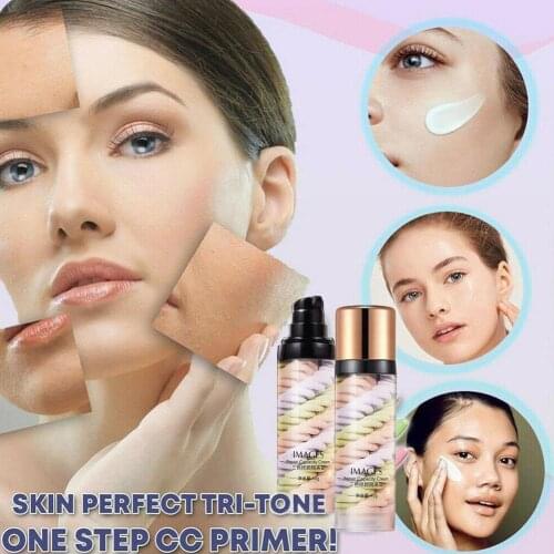 Three-color Base Primer Shrink Pore Face Moisturizer Makeup Oil Concealer Cream Feces Lasting Control Bird Isolation Matte W9Y8