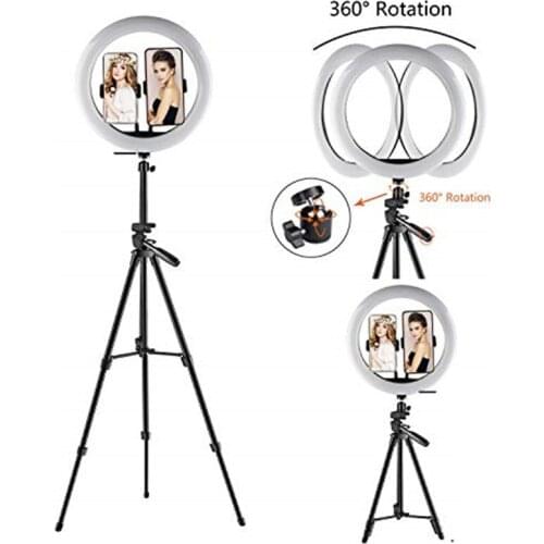 Live mobile phone LED fill light bracket camera photography tripod ring light 10-inch anchor beauty selfie light