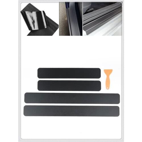 4 pieces of car shape carbon fiber door edge scratch protection film for Subaru Legacy Impreza Crosstrek BRZ VIZIV-7 Levorg