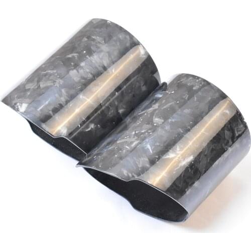 1PC Car Universal Case Matt Exhaust Tip housing Forged Exhaust Glossy Muffler Pipe Tip Cover Straight Fiber Carbon Cover