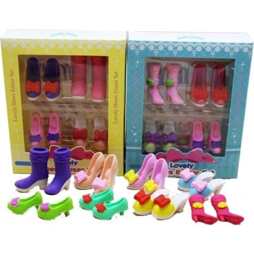 16pcs /lot Cartoon Rubber Eraser Sets with Girl Style Promotion Pencil Eraser for Teachers Gifts Colorful Korean Stationery