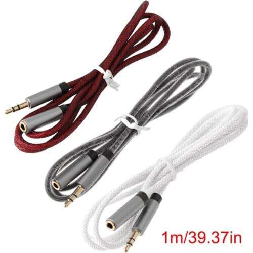 3.5mm Aux Extension Cable Headphone Extension Cord for Xiaomi Huawei Samsung HTC