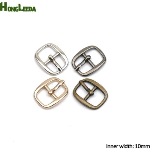 40pcs 10mm small alloy metal shoe buckle watch buckle pin belt sandal buckle bags wallet buckle nickle,black,gold,bronze BK-007