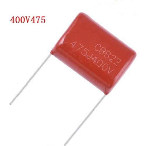 5PCS 400V475J 400V 475J 475 4.7UF 475J400V CBB Polypropylene Film Capacitor Pitch 25mm