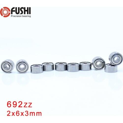 692ZZ ABEC-1 (10PCS) 2x6x3mm Miniature Ball Bearings 619/2ZZ
