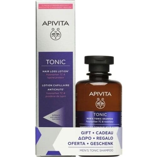 APIVITA - PACK anti-fall hair lotion (150 ML) + Gift man toning shampoo (250ML)