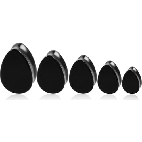 Utimtree Ear Plugs Piercing Tunnels Heart Shape Stone Body Jewelry High Quality Ear Gauges 2PCS/lot Ear Gauge Expander Stretcher