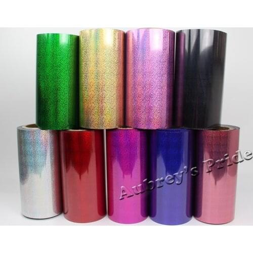 Free Shipping 25x100cm (10"x40") Laser PET Heat Transfer Metallic Vinyl Press Machine Cutting Plotter Cutter T-shirt Foil Film