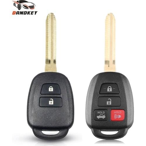 Dandkey Replacement 2/4 Button Remote Key Fob Cover Shell Case For Toyota Corolla Camry Reiz New Vios RAV4 Crown Key No Logo