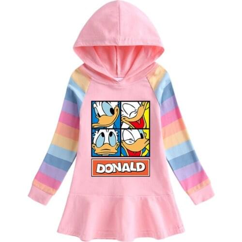 Disney Baby Girls Dresses Kids Summer Cotton Casual Princess Dress Cartoon Mickey Minnie Print Children Girls Clothes Vestido