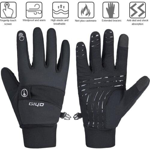 Touchscreen Smartphone Gloves Winter Outdoor Sports Warm Windproof Gym Fitness Full Finger Gloves for Driving Running Cycling