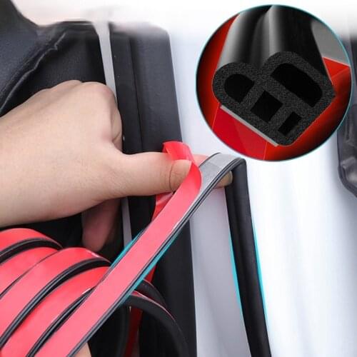 Door Rubber Strip Auto Doors Seal Rubber Stickers Interior Weatherstrip Soundproof Decorative Noise Insulation Accessories