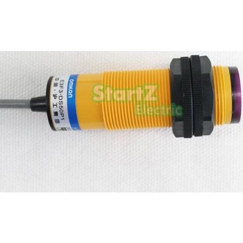 Photoelectric switch transducer E3F3-DS50N1 diameter 30mm distance 50cm diffuse reflection type NPN NO DC