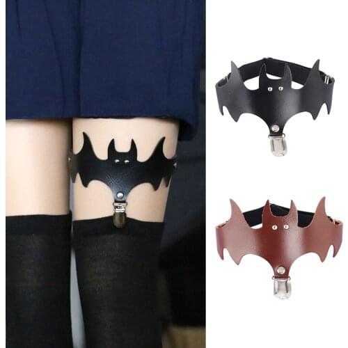Gothic Leg Ring Bat Wings Black Coffee Leg Garter Belt For Women Halloween Gifts
