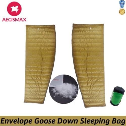 AEGISMAX LIGHT Trapezoid Mummy Goose Down Splicable 15D Nylon Fabric 800FP Ultralight Sleeping Bag