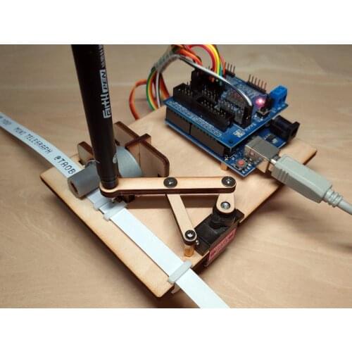 Mini Telegraph Open Source Telegraph Machine for Arduino with Servos Maker Diy Robotic Arm Writing Robot Clock DIY STEM Toy Part