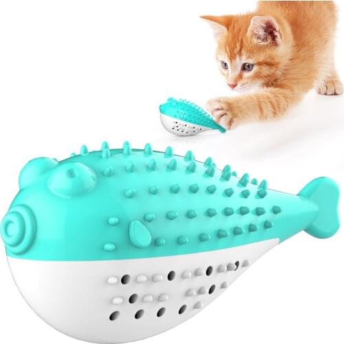 Soft Silicone Mini Fish Cat Toy Catnip Pet Toy Clean Teeth Toothbrush Chew Cats Toys Cats Puzzle Training Toy Pet Dog Supplies