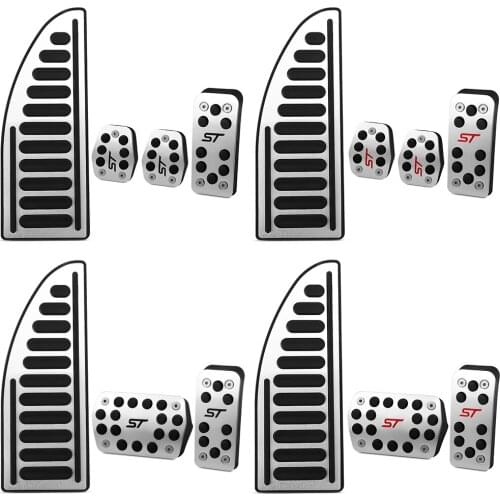 Stainless Car Pedals Covers for Ford Focus 2 3 4 MK2 MK3 MK4 Kuga Escape RS ST 2005-2017 Clutch Gas Brake Pedal Set Pads