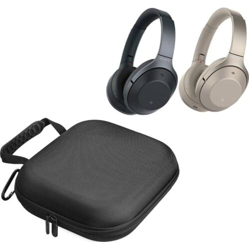 2018 Newest PU EVA Hard Headphone Box Travel Carry Case Pouch Protect Cover for Sony WH-1000XM2 Headphones Headset Black Bags