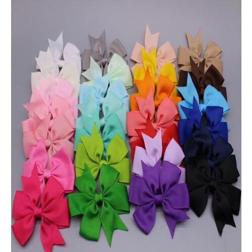 Wholesale 300pcs/lot 3" grosgrain ribbon hair bows children hair accessories girls hairbows WITHOUT CLIP Free Shipping