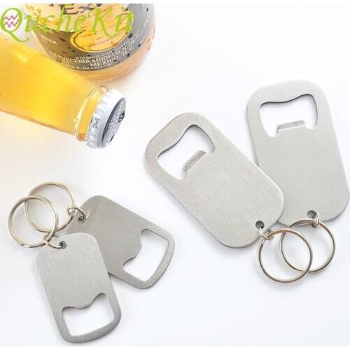 Portable Keychain Beer Bottle Opener Stainless Steel Wine Soda Glass Bottle Opener Mini Key Ring Chain Beer Fridge Openers