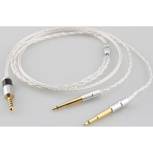 OCC Silver Plated HiFi Cable with 4.4MM Balanced Male for MEZE99 Classics 99neo NEO NOIR Headphone for Sony WM1A, NW-WM1Z, PHA-2
