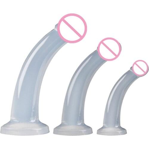 Transparent Silicone Anal Plug Beads Jelly Toys Skin Feeling Dildo Adult Sex Toys for Men Woman Sex Products Butt Plug Sex Toys