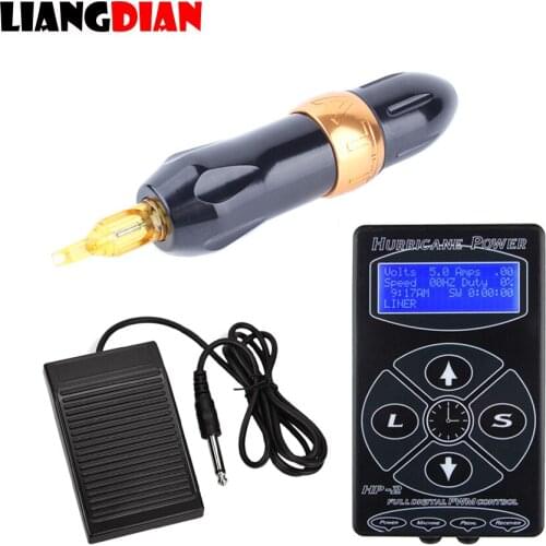 Rocket Motor Rotary Tattoo Pen Gun Machine Equipment With Power Supply Foot Switch Pedal Tattoo Art Full Sets Kit Accessories