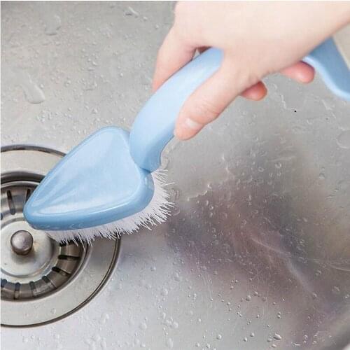 2-in-1 Cleaning Brush Double Head Window Scraper Triangular Brushes Wiper Stains Reomver UD88