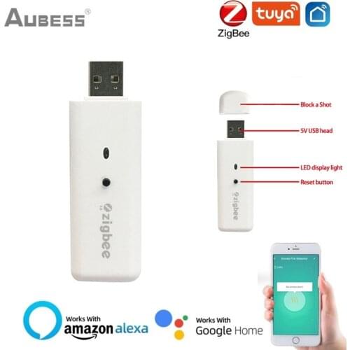 Mini ZigBee USB Gateway 3.0 Smart Hub Wireless Wired Bridge App Voice Remote Control Work with Alexa Google Home Assistant Tuya
