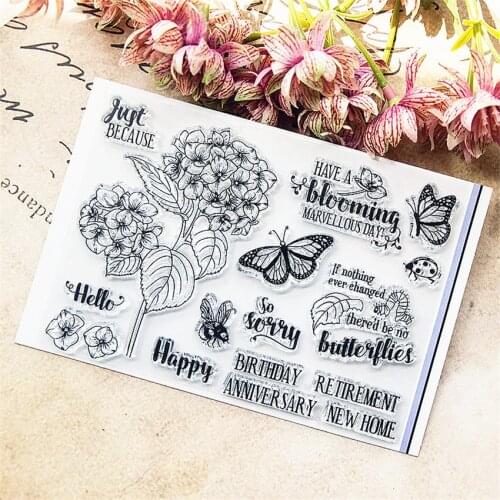 10.5x15cm Spring flowers Transparent Clear Stamps Silicone Seals Roller Stamp DIY scrapbooking photo album/Card Making wedding