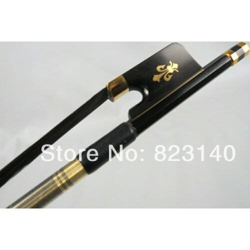 1 PC High Quality Strong Black Carbon Fiber Cello Bow 4/4 Ebony Frog 3004
