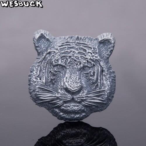 WesBuck Brand Tiger Metal Belt Buckles for Man Unisex Western Buckles Cowboys Cowgirl Cool Paracord Buckle Luxury Causal Hebilla