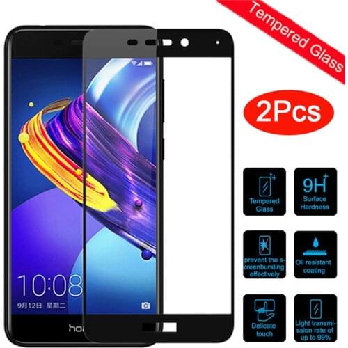 2 Pcs Protective Glass On For Huawei Honor 6c pro 6a Screen Protector Tempered Glass On honor 6x Full Cover huawey honer 6 a c x