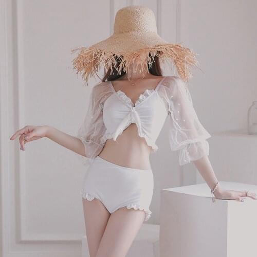 Swimsuit Woman Bikini Girls New Female Solid Swiming Suit Women May Sexy High Waist Split Lycra Animal Swimsuit Separate